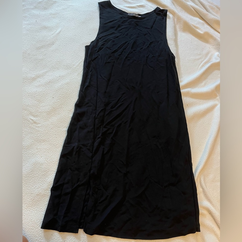 Black dress with small slit